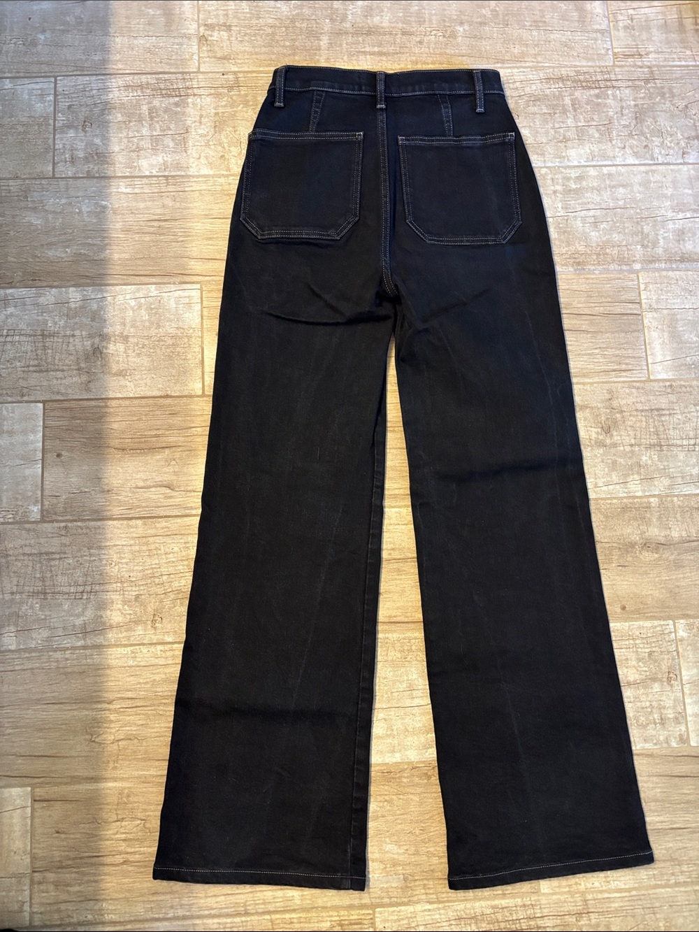 Reformation Black High-Rise Wide Leg Jeans - Picture 3 of 5